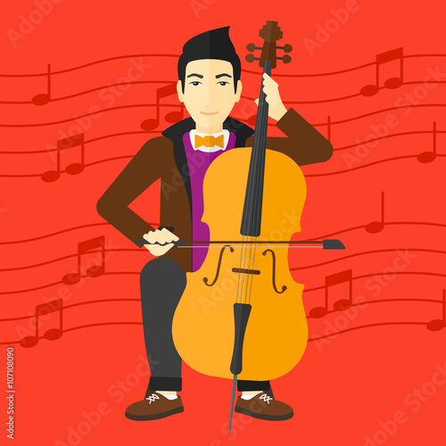 Man playing cello.