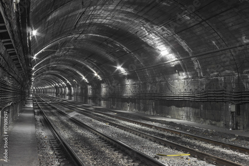 Empty subway tunnel