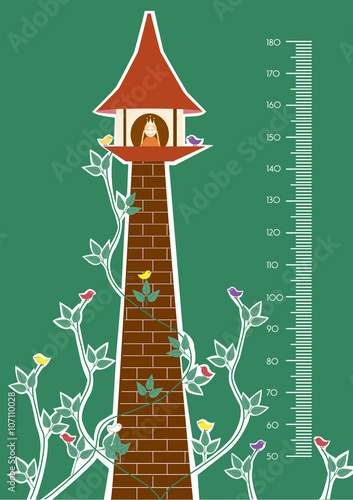 ower,Meter wall or height meter from 50 to 180 centimeter,Vector illustrations
