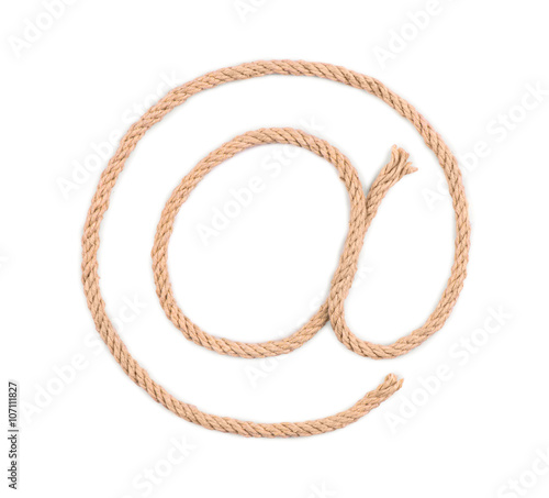 email symbol drawn by a rope