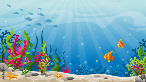 Illustration of underwater landscape