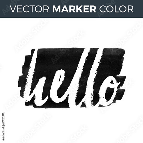 Calligraphy hello. Vector design for flyer or Banner