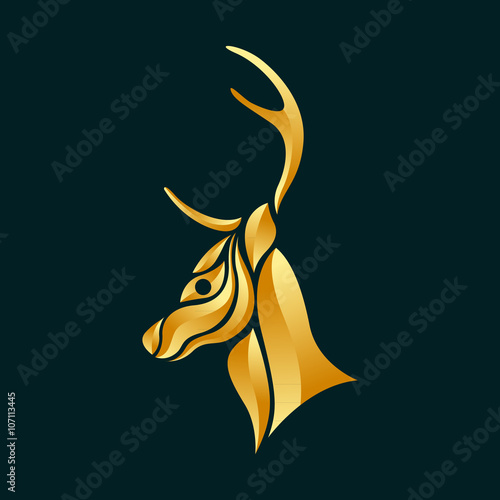 Deer logo vector