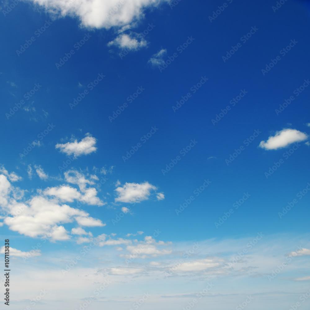 white clouds on blue sky