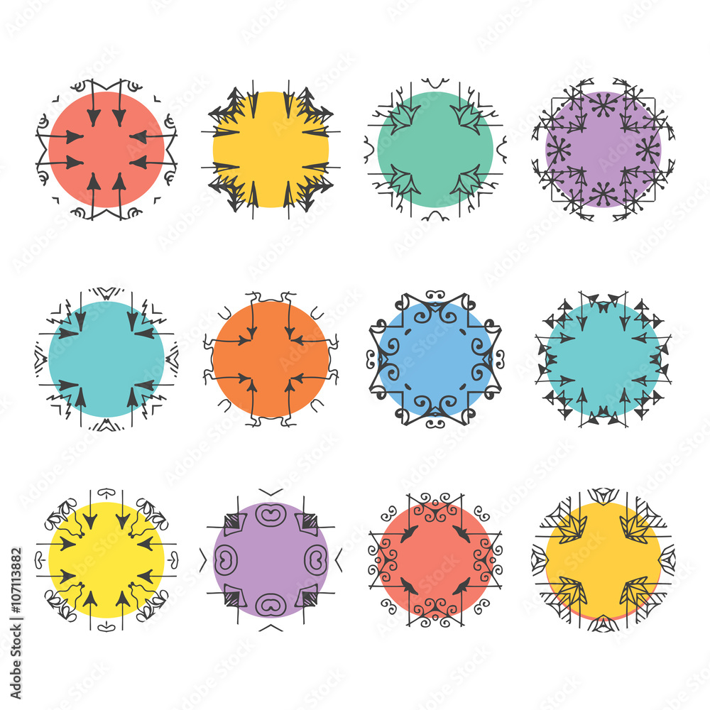 Vector set of logo design templates and symbols in trendy linear style Vector set of logo design templates and symbols in trendy linear style