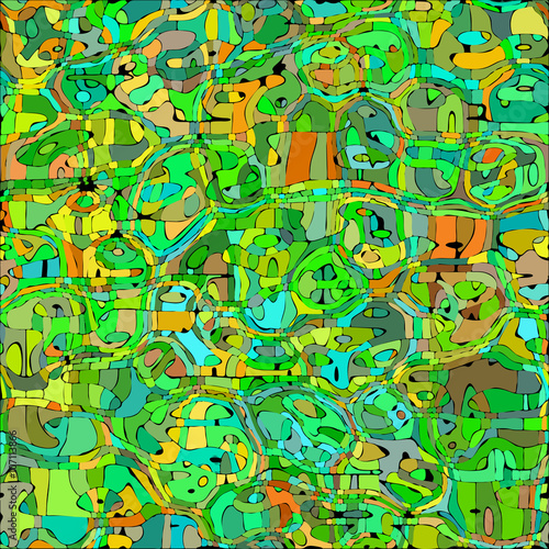 Abstract color mosaic animals vector pattern