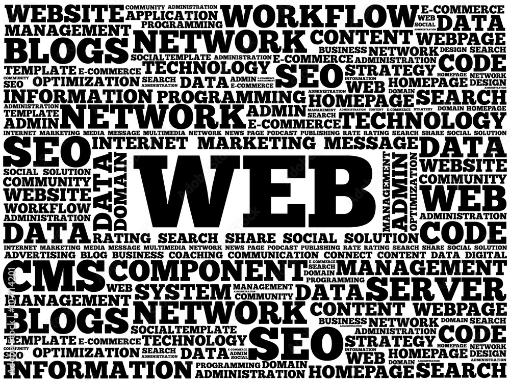 WEB word cloud, business concept WEB word cloud, business concept