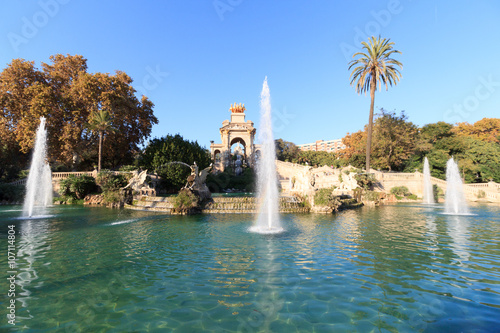 Parc de la Ciutadella park fountain in Barcelona