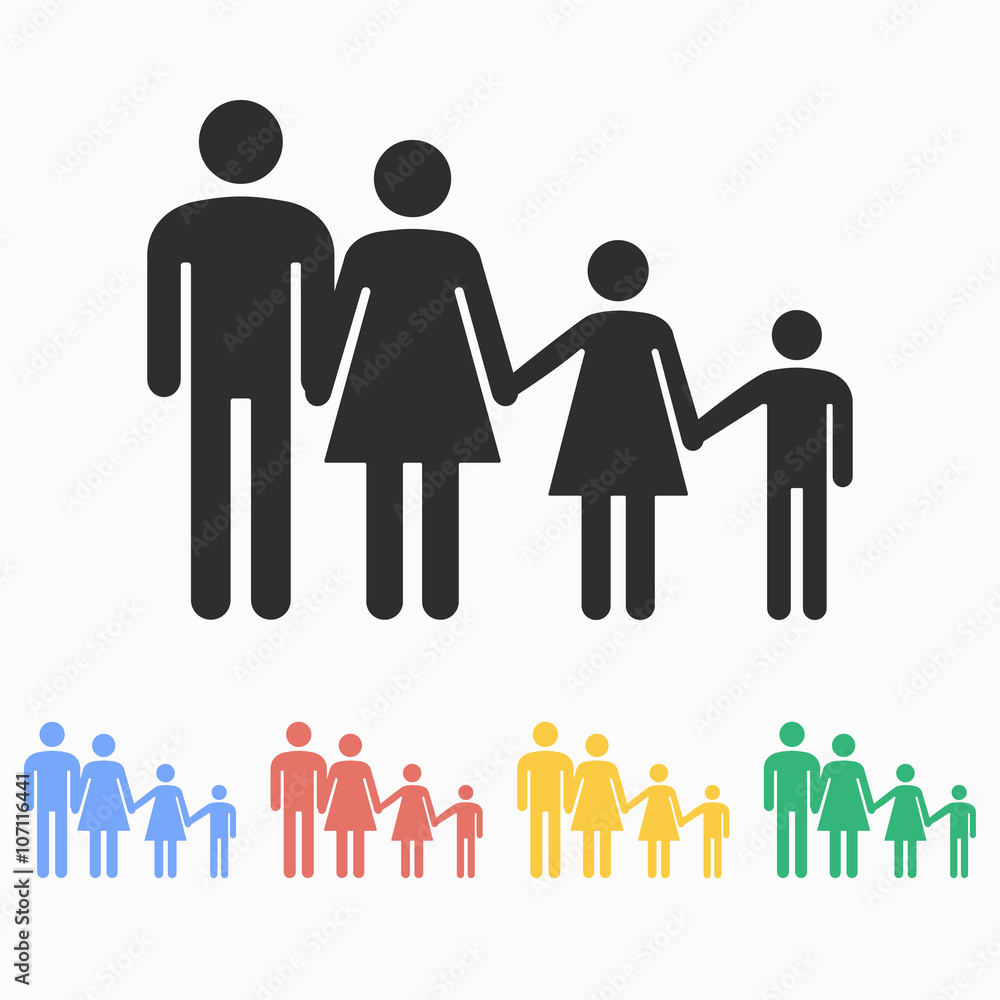 Family - vector icon. Family - vector icon.