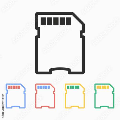 Memory card- vector icon.