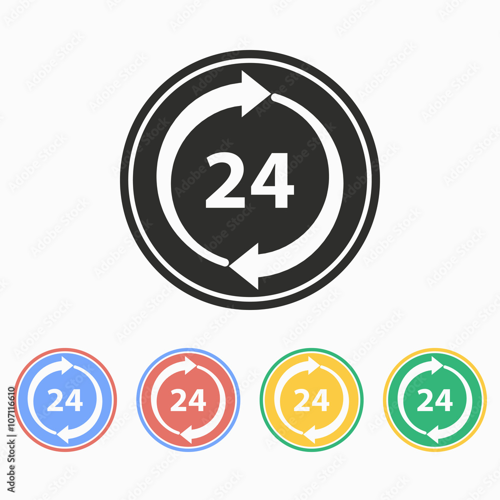 24 hour service - vector icon. 24 hour service - vector icon.