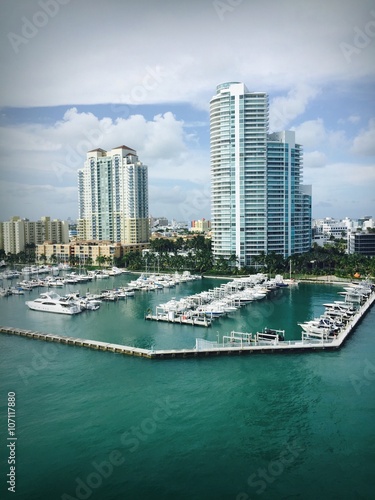 Miami Boat Marina and High-Rises