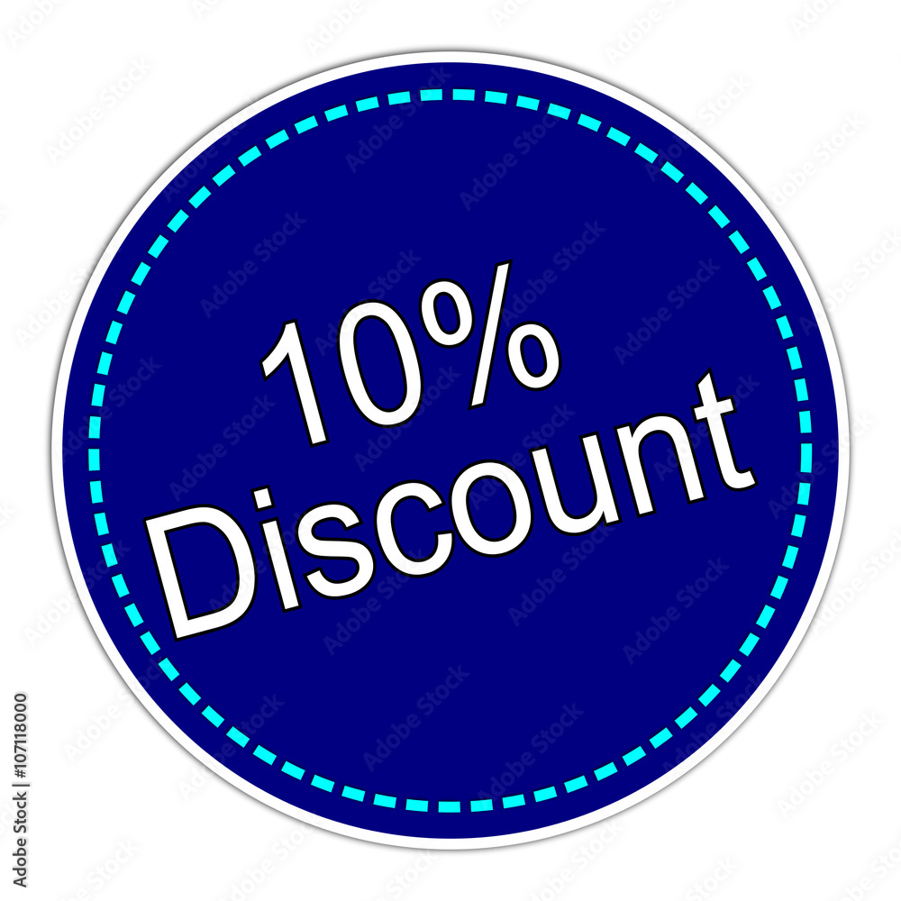 10% Discount sticker 10% Discount sticker