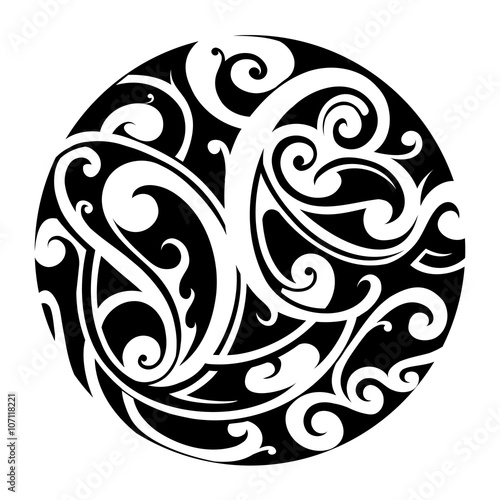 Maori circle tattoo