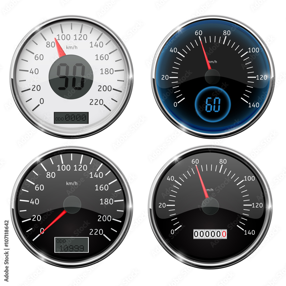 Speedometer. Set of speed gauges