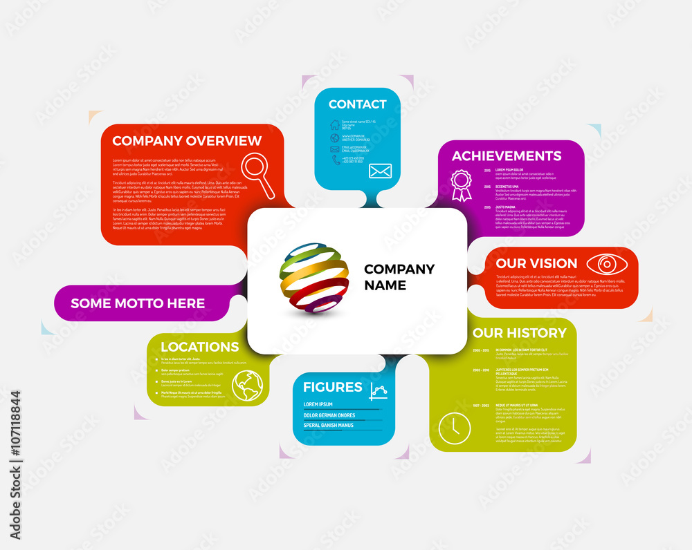 Vector Company infographic overview design template Vector Company infographic overview design template