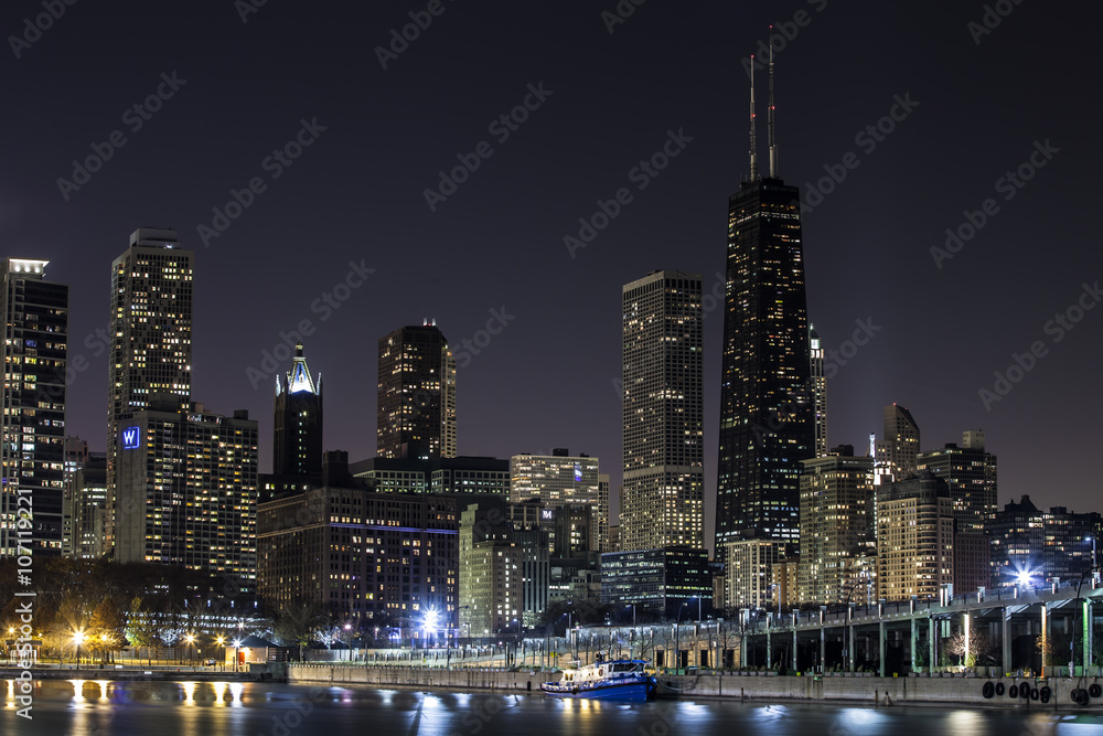 chicago at night
