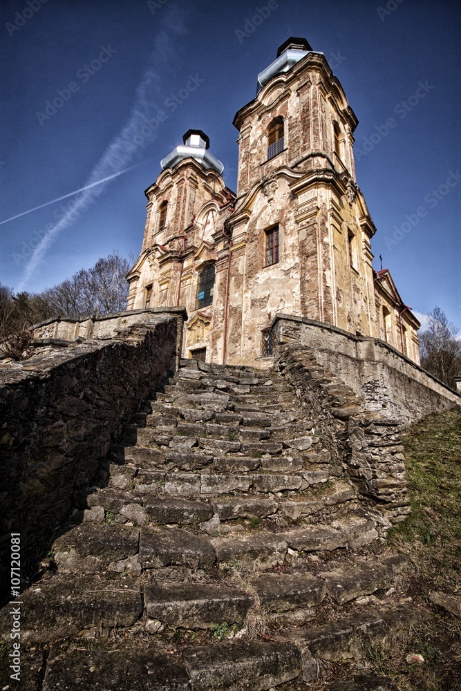Old stony stairs by the church Old stony stairs by the church