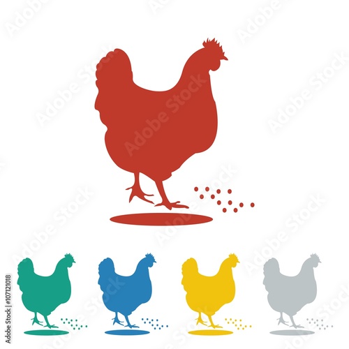 Fowl Farm Animal Icon Logo Vector