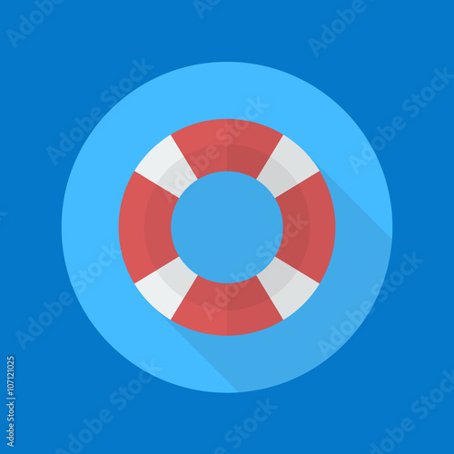 Swimming ring flat icon