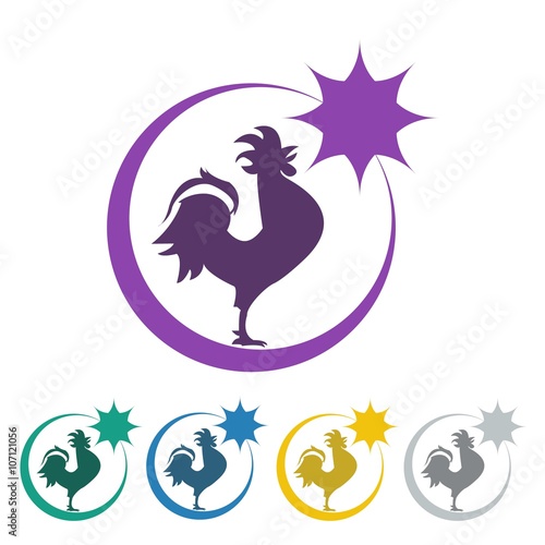 Fowl Farm Animal Icon Logo Vector