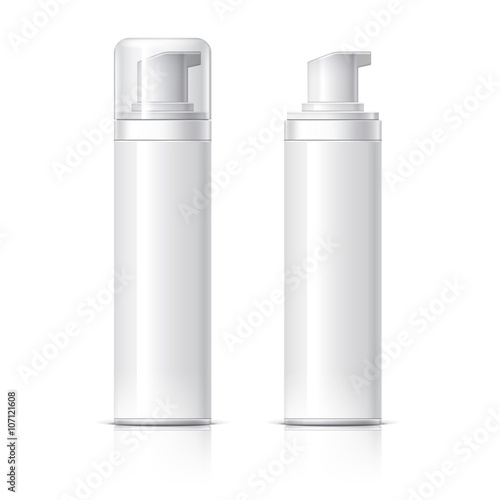 Realistic Cosmetic bottle can sprayer container.