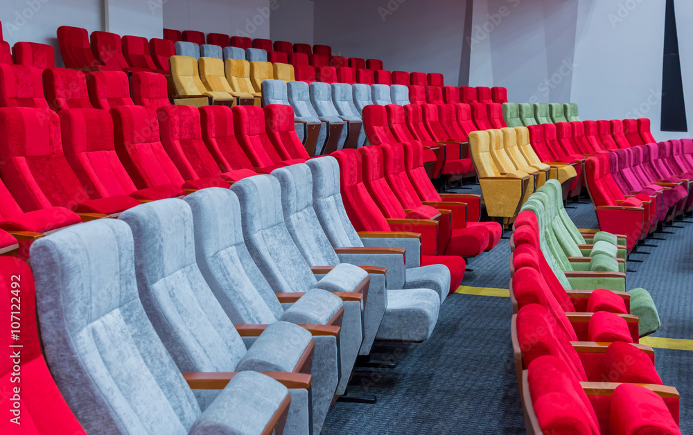 Fototapeta premium empty chairs in theatre or conference hall
