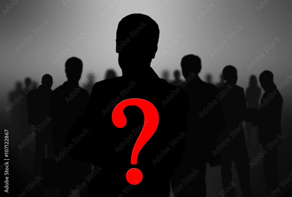 black silhouettes of business people