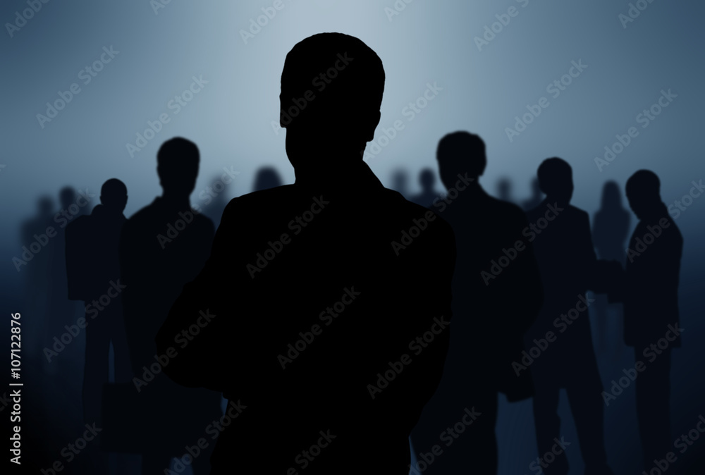 black silhouettes of business people black silhouettes of business people