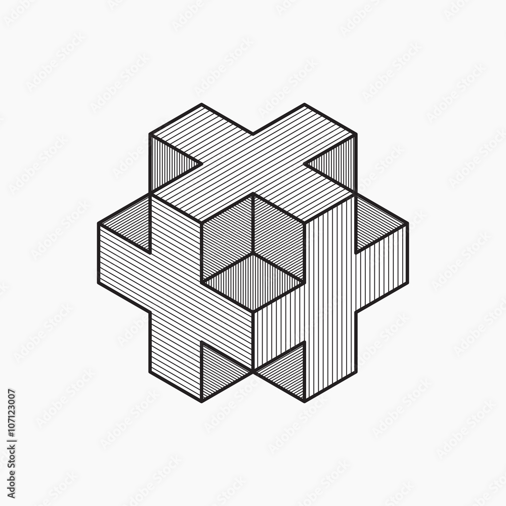 3d cube plus logo design, cross, vector illustration 3d cube plus logo design, cross, vector illustration