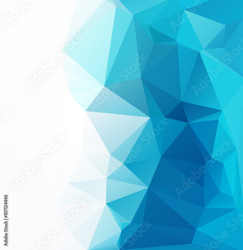 Blue Polygonal Mosaic Background, Creative Design Templates