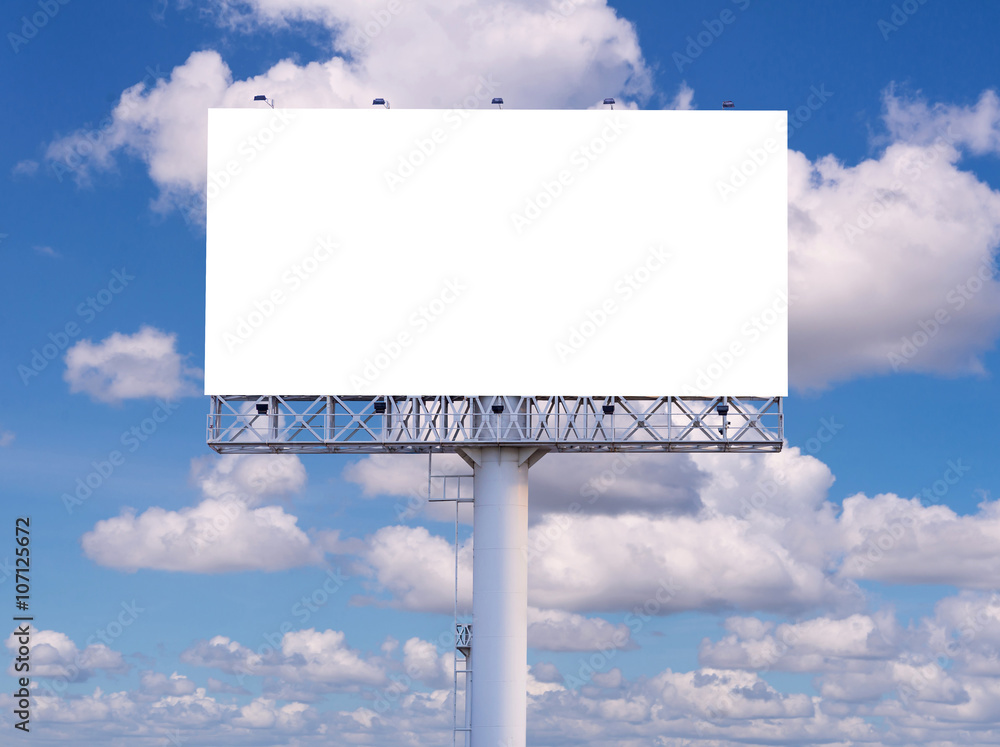 Blank billboard ready for new advertisement Blank billboard ready for new advertisement