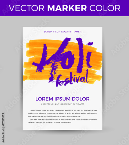 Happy Holi celebration. Design for Indian Festival of Colours