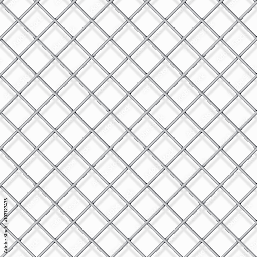 Seamless metal mesh grid texture background. Stock Vector