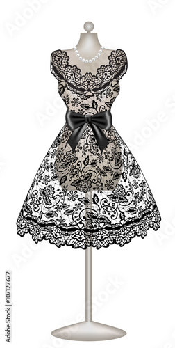 lace dress on mannequin