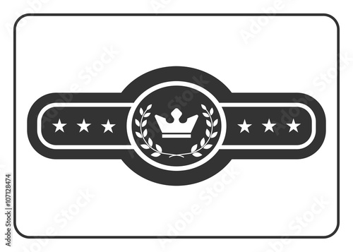 Champion belt icon. Award trophy. Symbol competition, box, boxer championship concept. Black sign isolated on white background. Design element. Sport equipment. Flat graphic style. Vector illustration