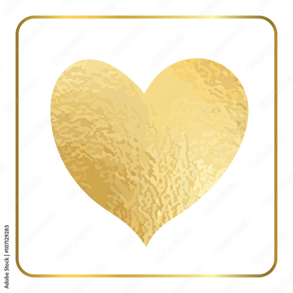 Love Heart Gold Banner Vector Art & Graphics