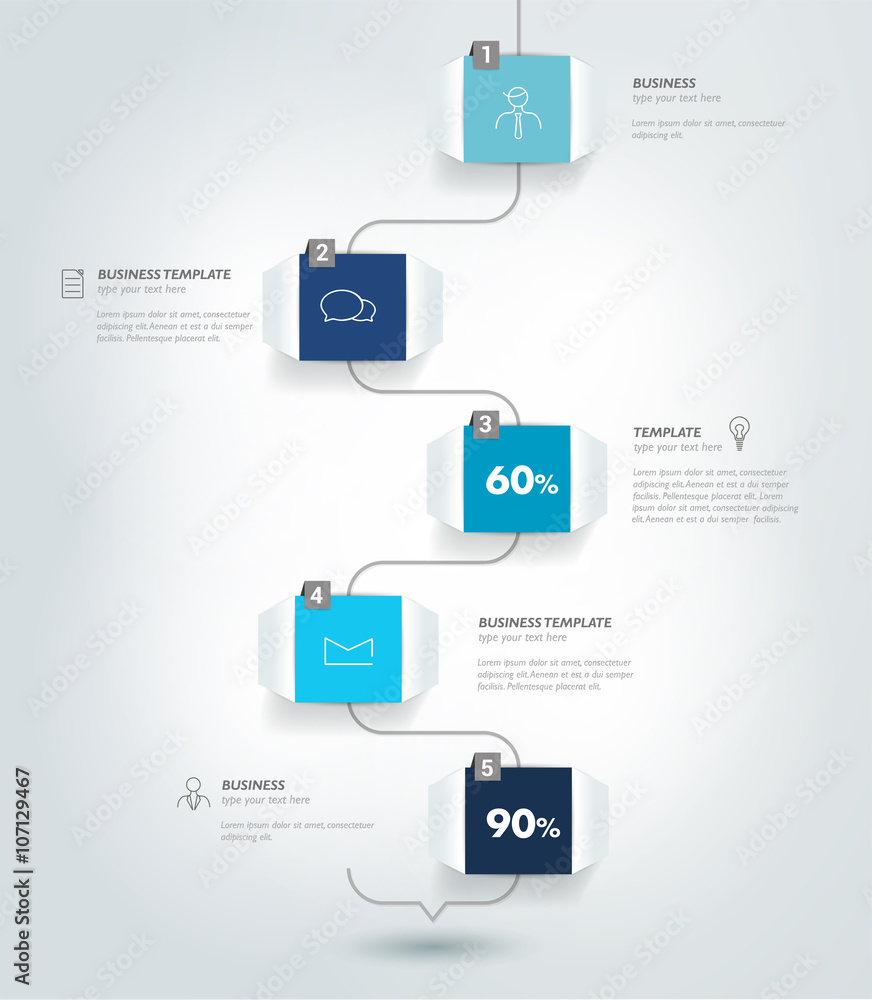 Fototapeta premium Timeline infographic speach template. Simply vector design.