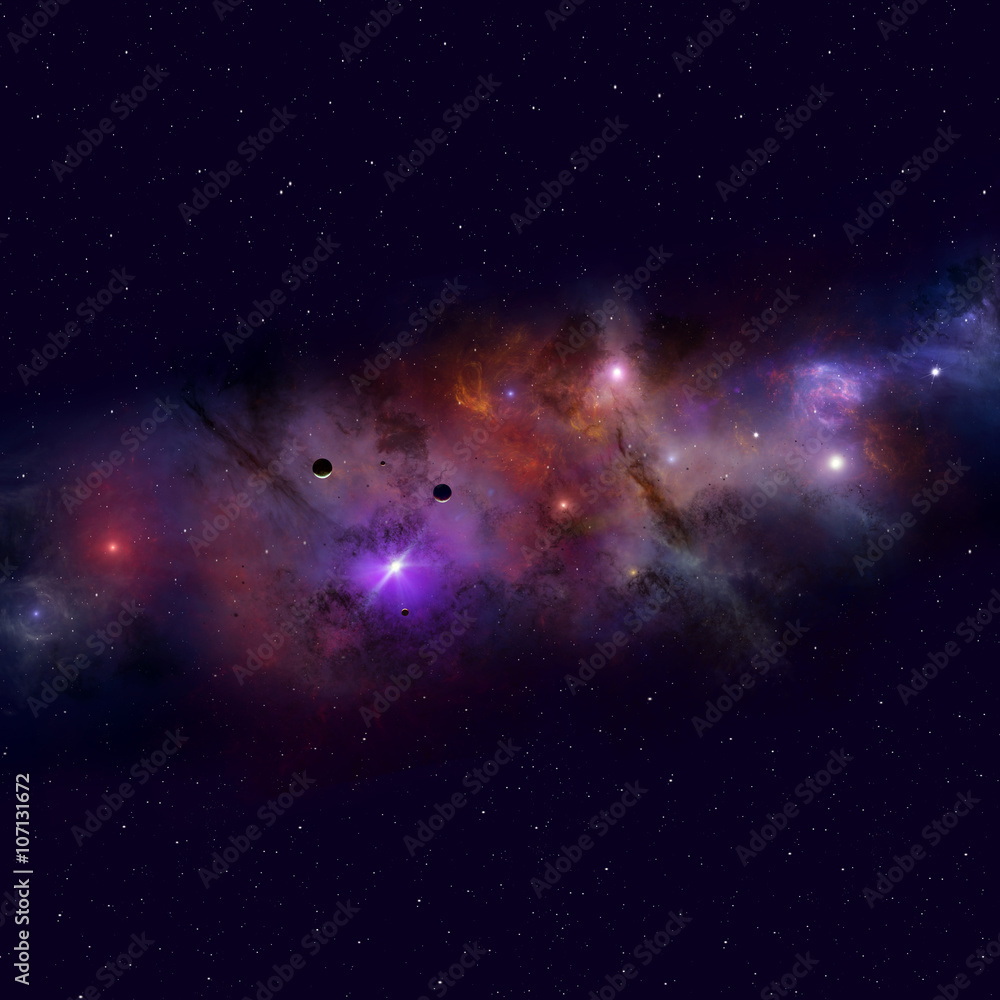 Deep Space Nebula Stock Illustration | Adobe Stock