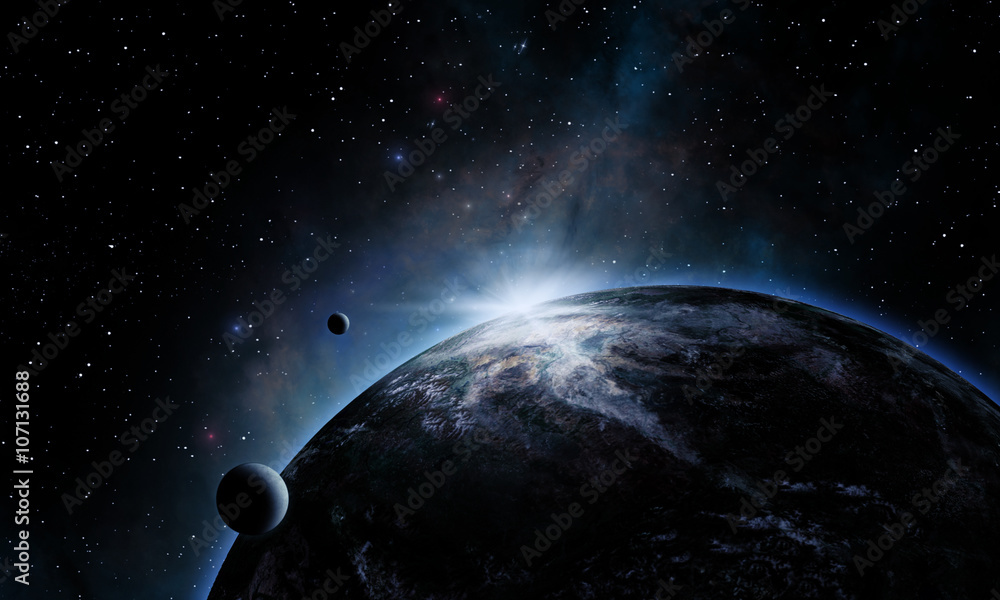 Fototapeta premium Planet Space Eclipse