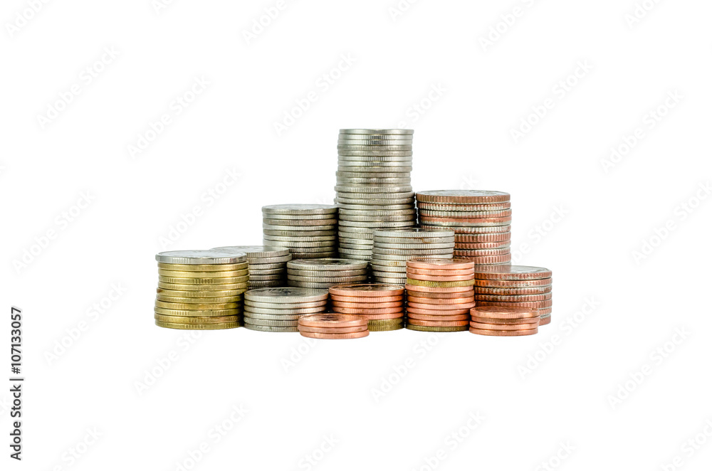 Saving coin, isolated coin, thai bath Saving coin, isolated coin, thai bath