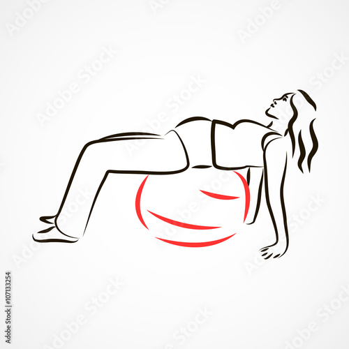 Yoga on fitball