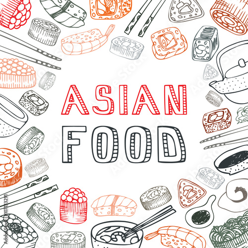 Asian food background