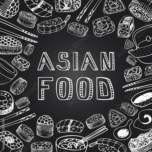Asian food background