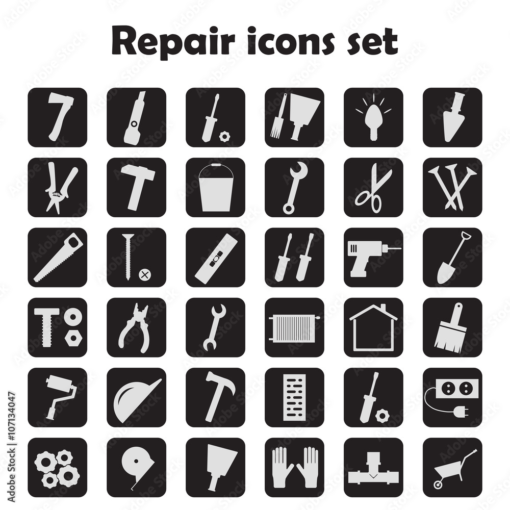 Repair icon set Repair icon set