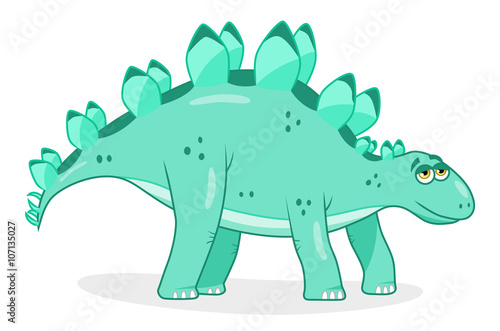 Cartoon dinosaur stegosaurus