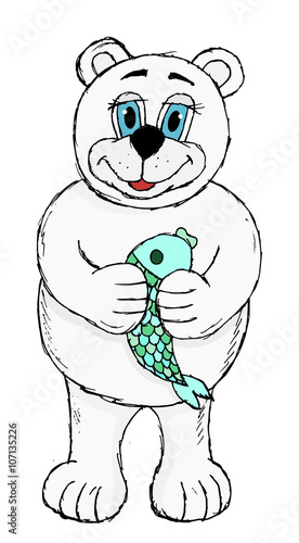 Cute sketchy polar bear