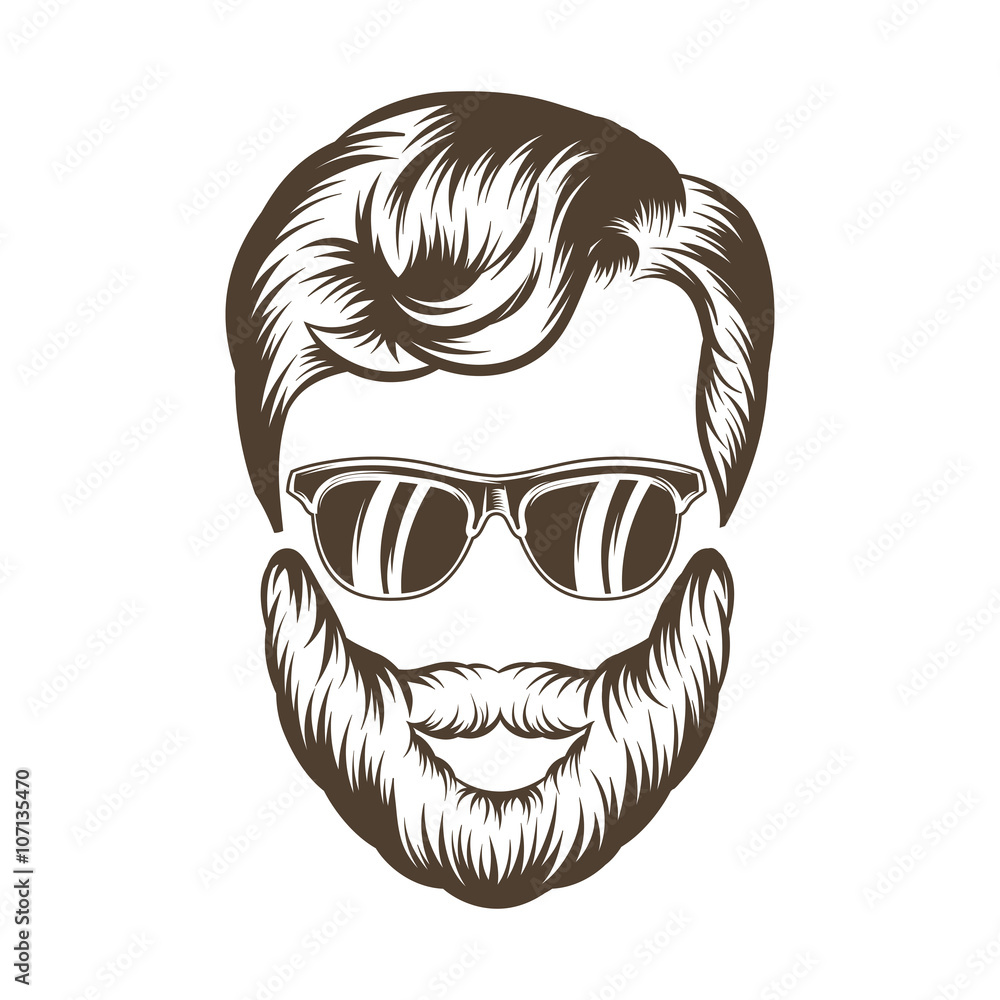 hipster guy hair with beard