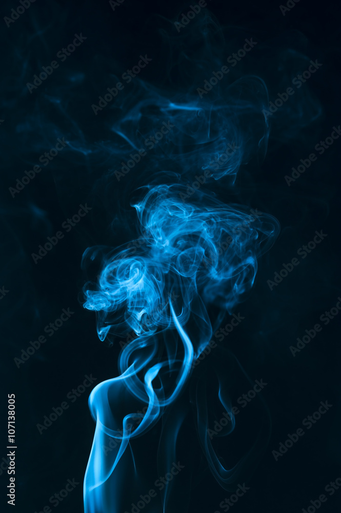 Blue smoke background Blue smoke background