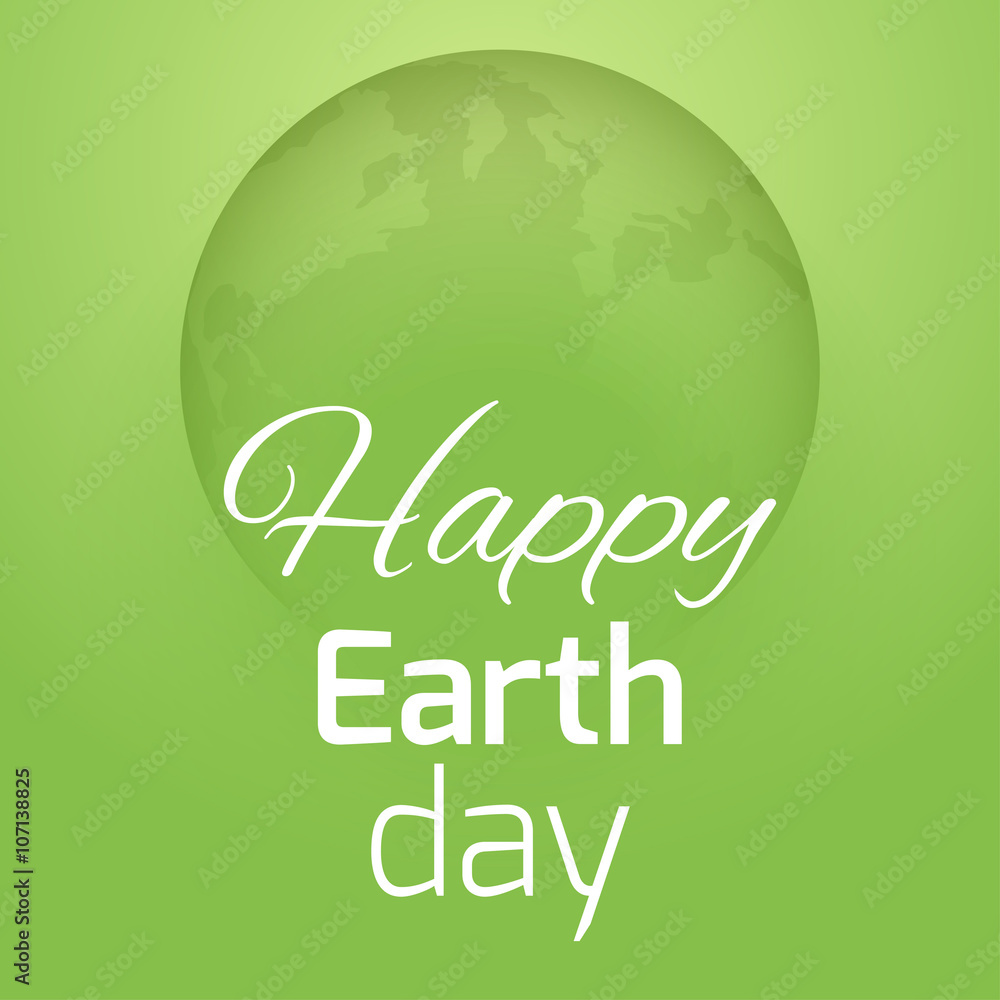Naklejka premium Card for Earth Day with planet earth